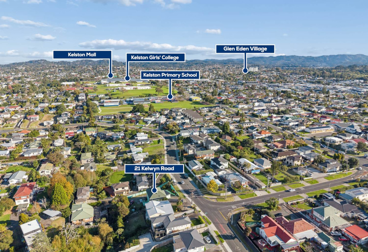 846m2 section, 3 beds 1.5baths house with double garage, 3 beds 1.5 baths kitchen lounge upstairs, Downstairs 3 rumpus bonus rumpus area currently set up with additional bedroom style spaces and kitchenette area, close to school, Lynn Mall, 0.3 km to Kelston School, 21 Kelwyn Road, Kelston, Auckland