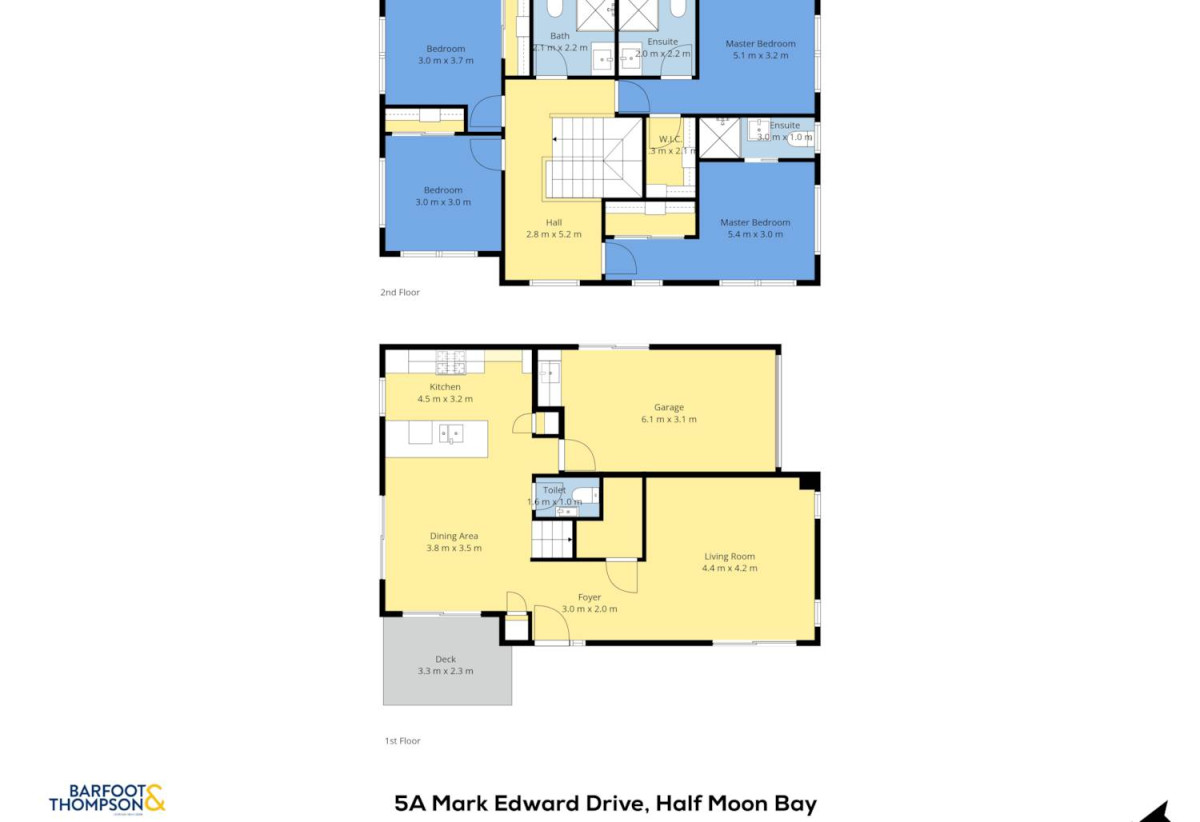 Macleans College zone, Brandnew 4 beds 3.5 baths home with garage, close beachs, parks, shopping centre, 0.6 km to Pigeon Mountain School, 5A Mark Edward Drive, Half Moon Bay, Auckland