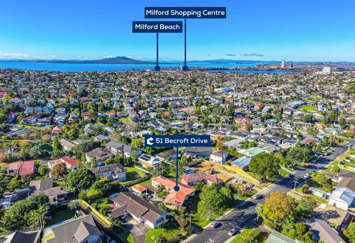 Double Westlake school zone, 809m2 section, 4 beds 2 baths house with double garage and carport, zones for Westlake Boys’ & Girls’ High Schools, Wairau Intermediate, and Forrest Hill School, Close to Sunnynook Shopping Centre, Becroft Park, motorway access, 51 Becroft Drive, Forrest Hill, Auckland