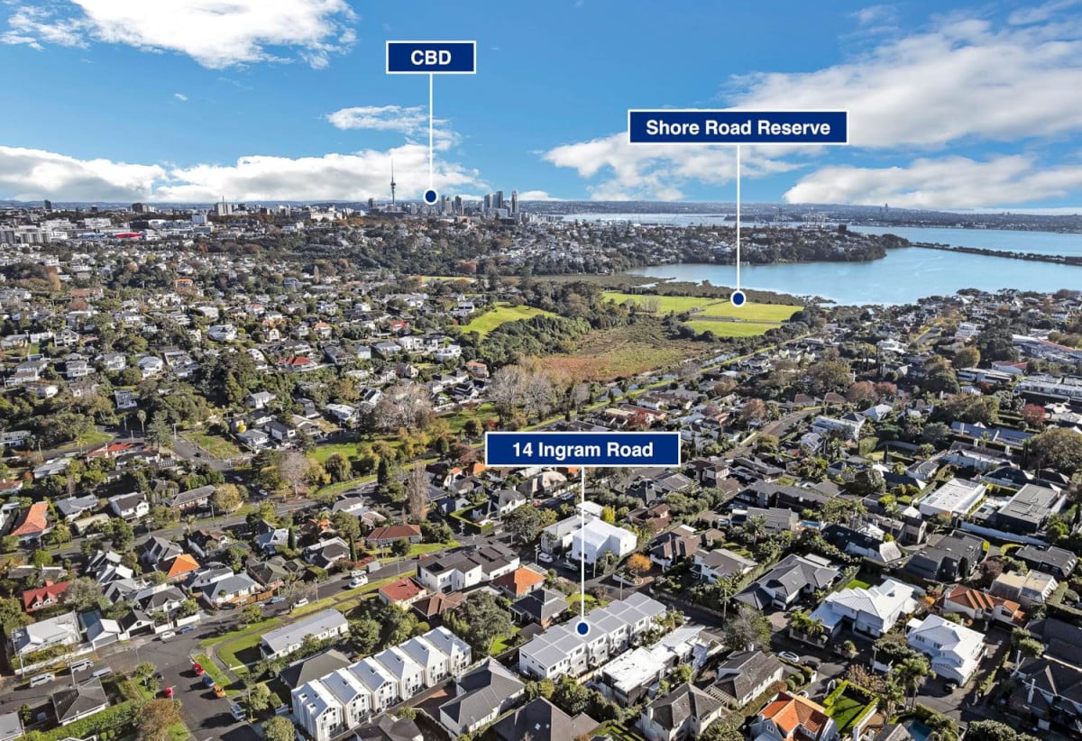 Double Grammar school zone, brandnew 4 beds (2 ensuites) 3.5 baths home with double garage, 0.5 km to Victoria Avenue School and Baradene College, 1.8 km to Remuera Intermediate, 2.1 km to Epsom Girls’ Grammar School, 2.6 km to Auckland Grammar, Lots 1,4&6/14 Ingram Road, Remuera, Auckland