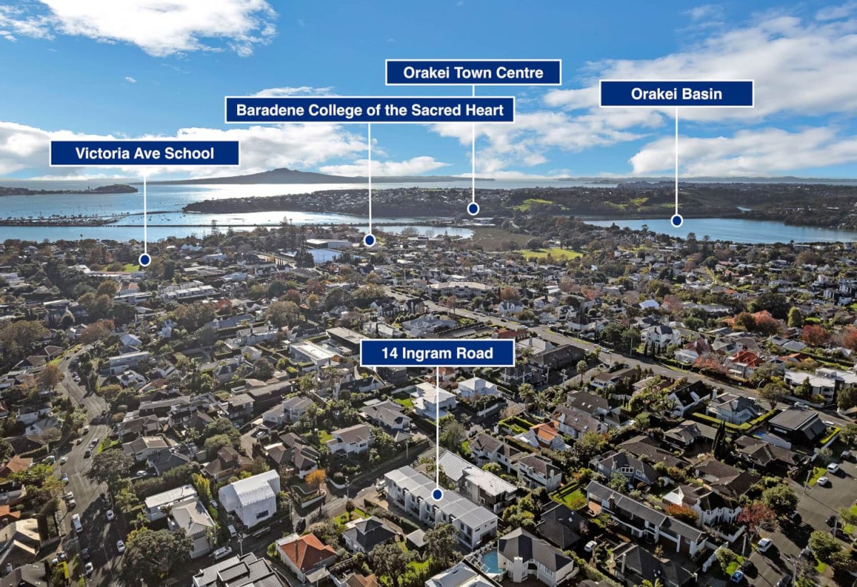 Double Grammar school zone, Brandnew standalone 4 beds (2 ensuites) 3.5 baths home with double garage, 0.5 km to Victoria Avenue School and Baradene College, 1.8 km to Remuera Intermediate, 2.1 km to Epsom Girls’ Grammar School, 2.6 km to Auckland Grammar, Lot 4/14 Ingram Road, Remuera, Auckland