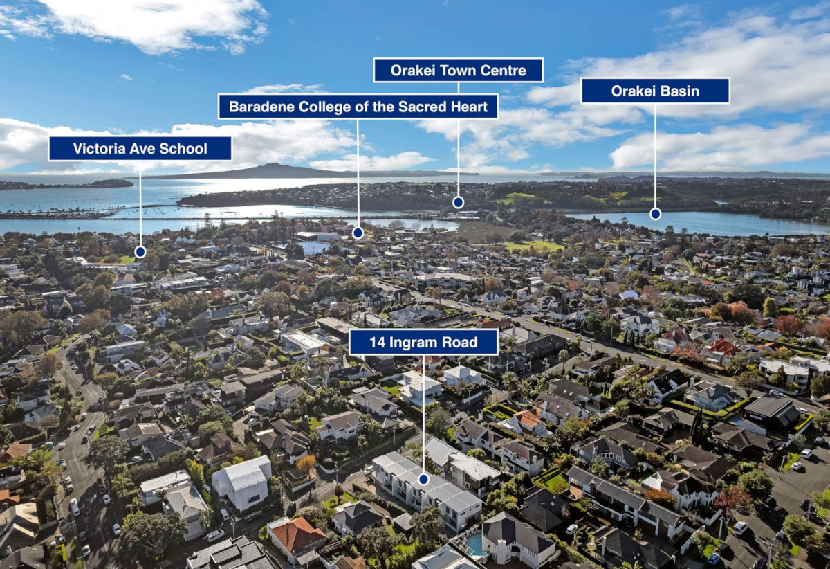 Double Grammar school zone, Brandnew 4 beds (2 ensuites) 3.5 baths home with double garage, 0.5 km to Victoria Avenue School and Baradene College, 1.8 km to Remuera Intermediate, 2.1 km to Epsom Girls’ Grammar School, 2.6 km to Auckland Grammar, Lot 6/14 Ingram Road, Remuera, Auckland