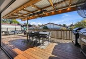746m2 section, 4 beds (1 ensuite) + study room 2 baths house with garage, Downstairs offers internal access garaging plus a versatile rumpus room, move-in ready, close to schools, shops, supermarkets, 0.2 km to Riverhills School, 127 Ennis Avenue, Pakuranga Heights, Auckland