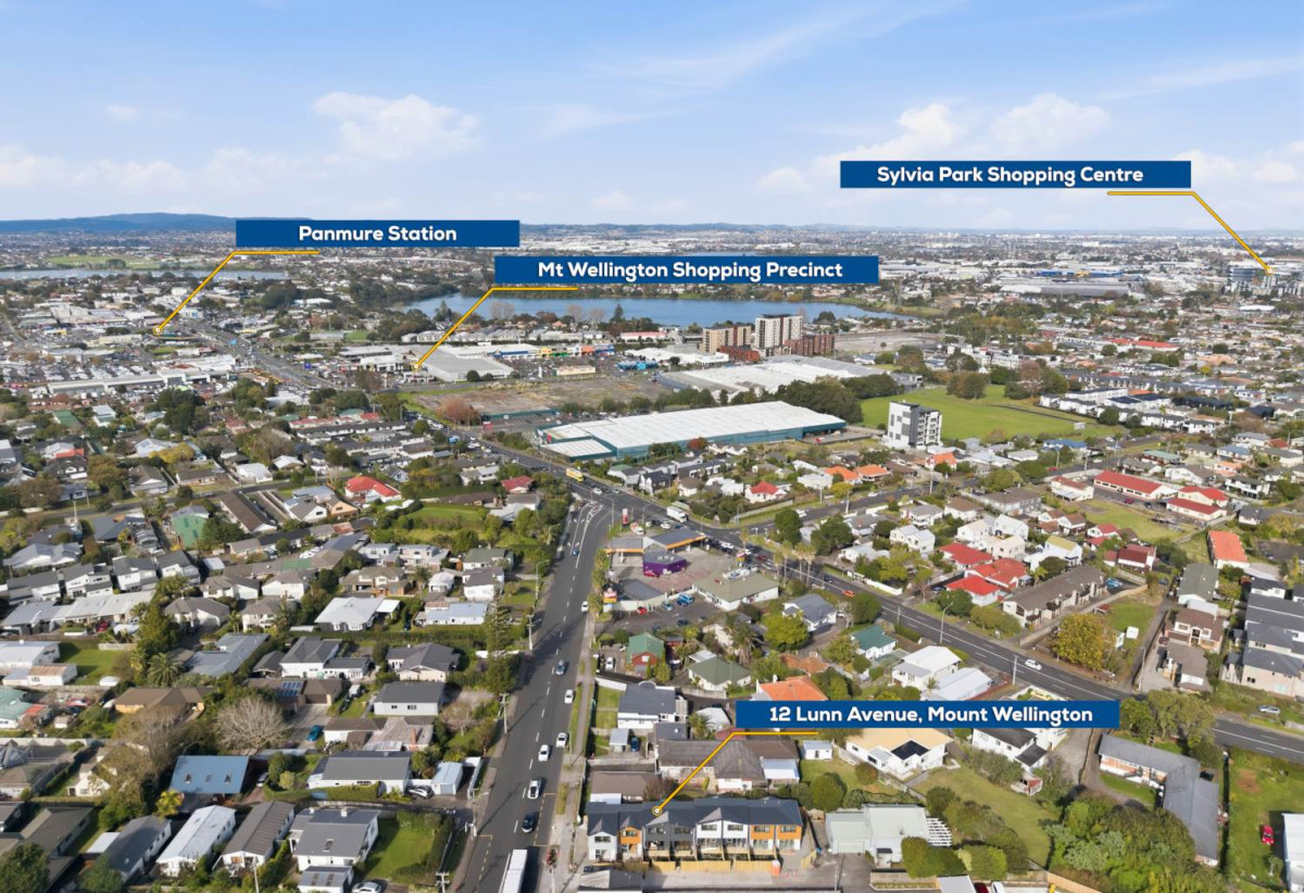 10-Years Master Builder Warranty, Brandnew 1 bed + Flxi room 1 bath townhouse, Walk to restaurants, bus stops, train stations, and supermarkets, 0.7 km to Stanhope Road School, 12 Lunn Avenue, Mt Wellington, Auckland