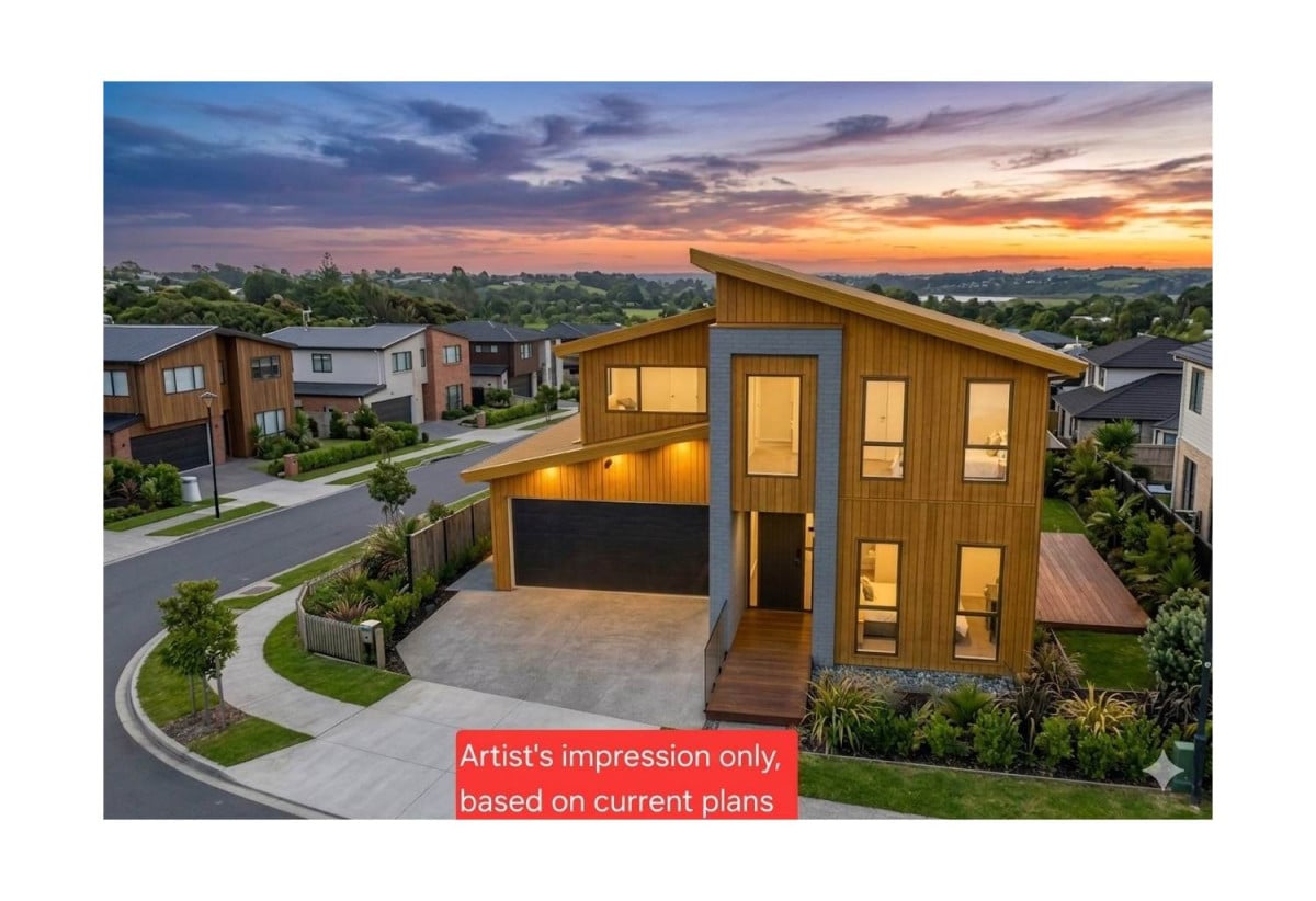 10-Year Master Build Guarantee, Brandnew 5 beds (2 ensuites) + study room 3.5 baths house with double garage on 510m2 section, Ducted central heating + underfloor heating in all bathrooms, minutes away from top-tier schools, local amenities, beautiful beaches, and easy motorway access, 1.5 km to Orewa Primary School, 81 Skulander Crescent, Orewa, Auckland