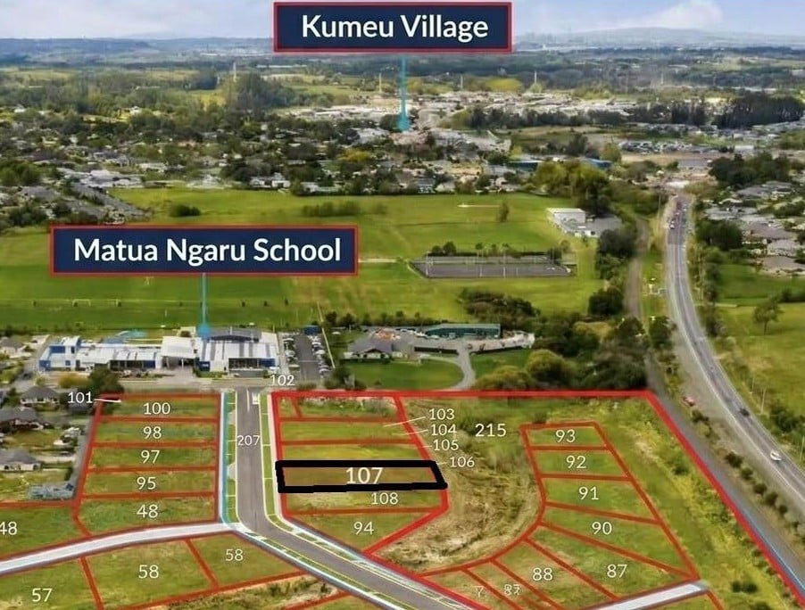 762m² ready-to-build section, right next to the new primary school and the ever-popular Huapai Domain, close to shops, New World supermarket, 0.2 km to Matua Ngaru School, 40 McIndoe Road, Kumeu, Auckland