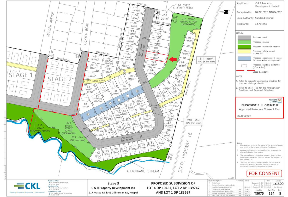 762m² ready-to-build section, right next to the new primary school and the ever-popular Huapai Domain, close to shops, New World supermarket, 0.2 km to Matua Ngaru School, 40 McIndoe Road, Kumeu, Auckland