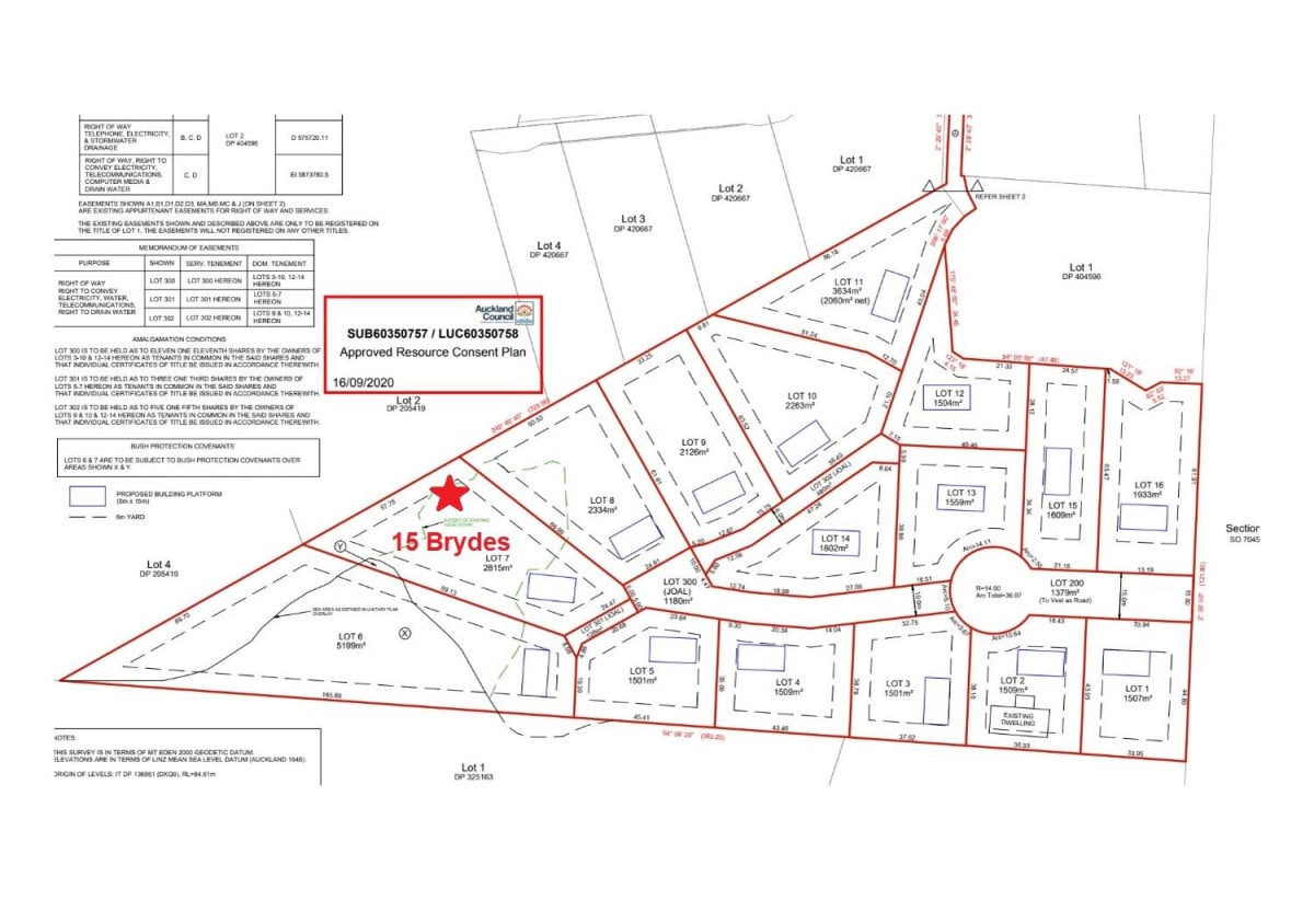 2815m2 Lifestyle section with views, all essential services readily available on-site, water, electricity, internet and roading are already in place, zoned for Oteha Valley School, Albany Senior High School, and Albany Junior High School, close to Albany Mall, motorway access, 1 km to Oteha Valley School, 15 Brydes Street, Albany Heights, Auckland