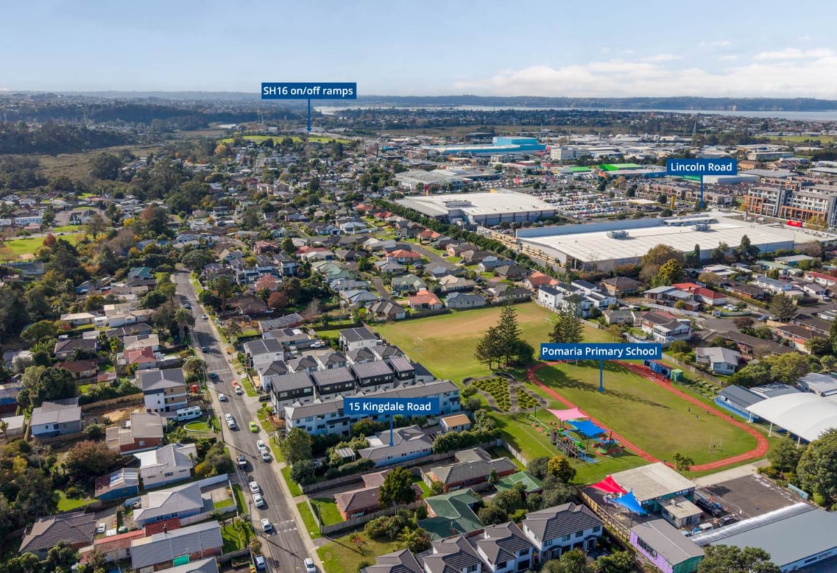 MORTGAGEE SALE, 4 beds 1 bath house on 890m2 section, the site is currently in the design stage for redevelopment, with concept plans reported to show redevelopment of the site to seven terraced houses, subject to council approval. The property backs onto Pomaria Primary School, and is well located close to the retail and commercial amenities at WestCity Waitakere and the Lincoln Road commercial precinct, 15 Kingdale Road, Henderson, Auckland