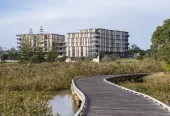 2 beds ( 1 bed + 1 Flexi room) 1 bath apartment, Stunning water views to Takapuna & Hauraki Gulf, close to shops, schools, motorway access, 0.9 km to Takapuna School, zoned for Westlake Girls’ High School, 403-48 Esmonde Road, Takapuna, Auckland