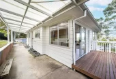 Renovated 3 beds 1 bath house on 1128m2 section, with a deck and pergola, a single garage and additional open parking spaces for up to five vehicles, 12 Glenbervie Crescent Massey,, Auckland