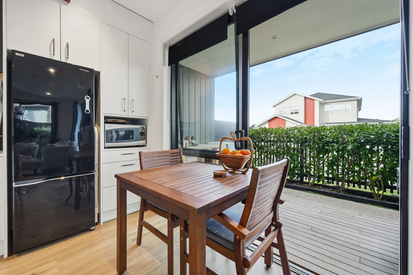 Built by Jalcon Homes, 2 beds 1 bath 1 car park apartment, Positioned on the ground level with its own private courtyard, just a short stroll to the heart of Kumeu, with easy access to Westgate Shopping Centre, SH16 motorway links, zoned for Huapai District School, St Paul’s School, and Massey High School, 3/38 Jane Maree Road Kumeu, Auckland