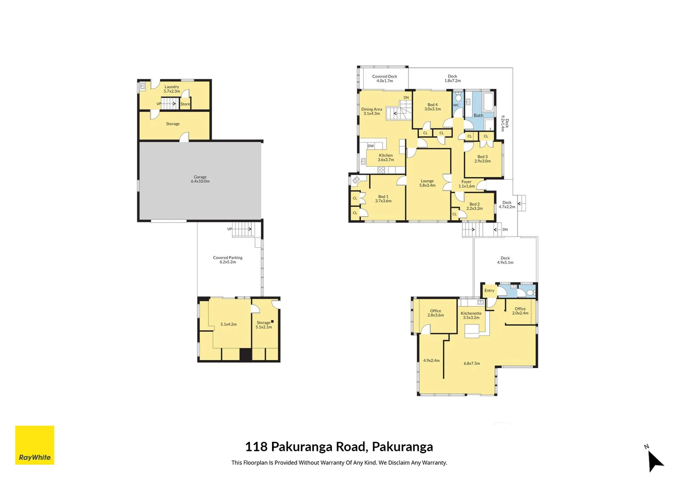 Freehold 754m2 in a Use / Commercial Zone, 300m2 floor area, 4 beds 1 bath house, A high-visibility storefront or office area (2 offices, lounge, kitchenette, toilet), 1 garage space, 2 carport spaces and 5 off street parks, minutes away from major transport links, shopping hubs, and local amenities, 118 Pakuranga Road, Pakuranga, Auckland
