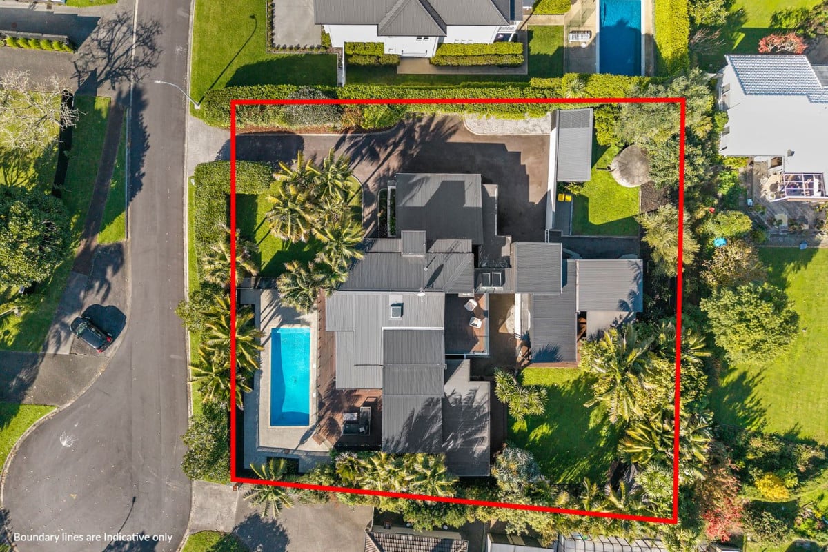 Overseas vendors committed to sell, 1420m2 section, Over 400m2 5 beds 3.5 baths, double garage, swimming pool, Striking cedar architectural home offering resort-style family living, moments from Wainoni Park and local amenities, 6 Birchwood Grove, Greenhithe, Auckland
