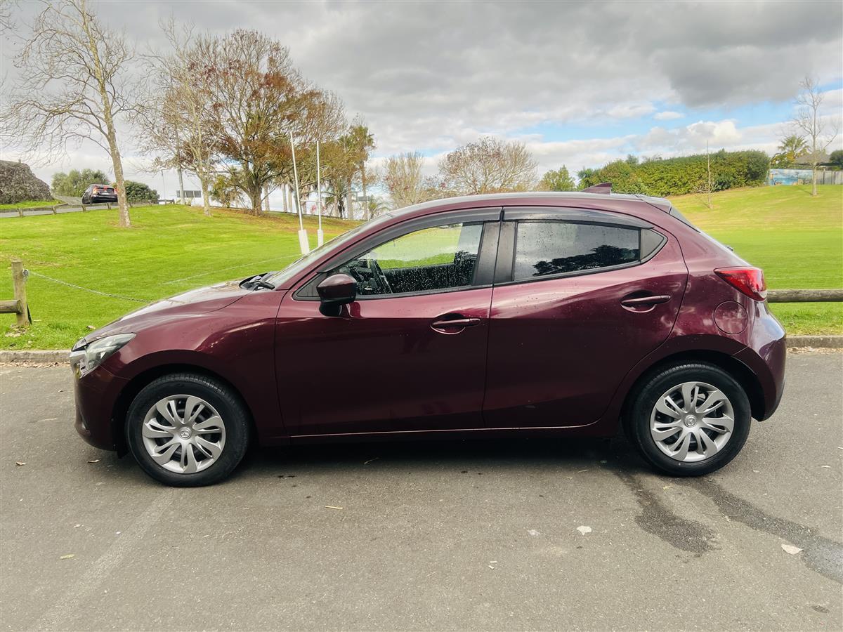 2017 Mazda Demio BLUETOOTH Hatchback Automatic, 5 seats, MAROON, Petrol, 1,300 cc, 29,854 km