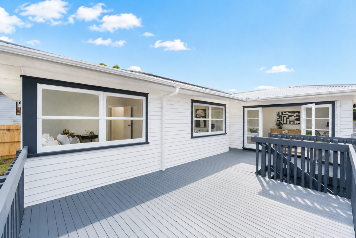 442m2 section, Renovated 4 beds 1.5 baths house, Renovated to a modern, new-home standard, Internal wall and Floor insulation installed, Solar power system, Zoned for Oteha Valley School, Northcross Intermediate and Long Bay College, Prime Northcross / Albany convenience, 9 Oteha Valley Road, Northcross, Auckland