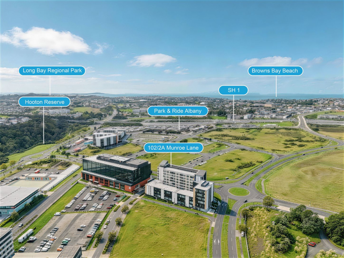 1 bed + study room 1 bath apartment, Approx. 57sqm floor area, Walking distance to Albany station, Westfield Mall, Albany Swimming pool, 102/2A Munroe Lane, Albany, Auckland