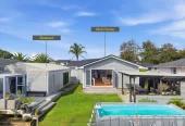 909m2 section, 158m2 4 beds 2 baths main houe PLUS a separate wing/sleepout with a 5th bedroom, bathroom, and covered deck, a massive covered patio with a professional-grade wood-fired pizza oven and a fully equipped outdoor bar area, a large carport, close to reserves, local shops, schools, 23 Tabitha Crescent Henderson, Auckland