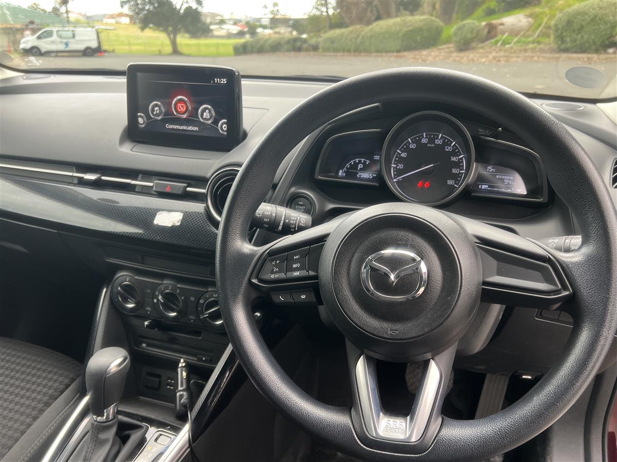 2017 Mazda Demio BLUETOOTH Hatchback Automatic, 5 seats, MAROON, Petrol, 1,300 cc, 29,854 km