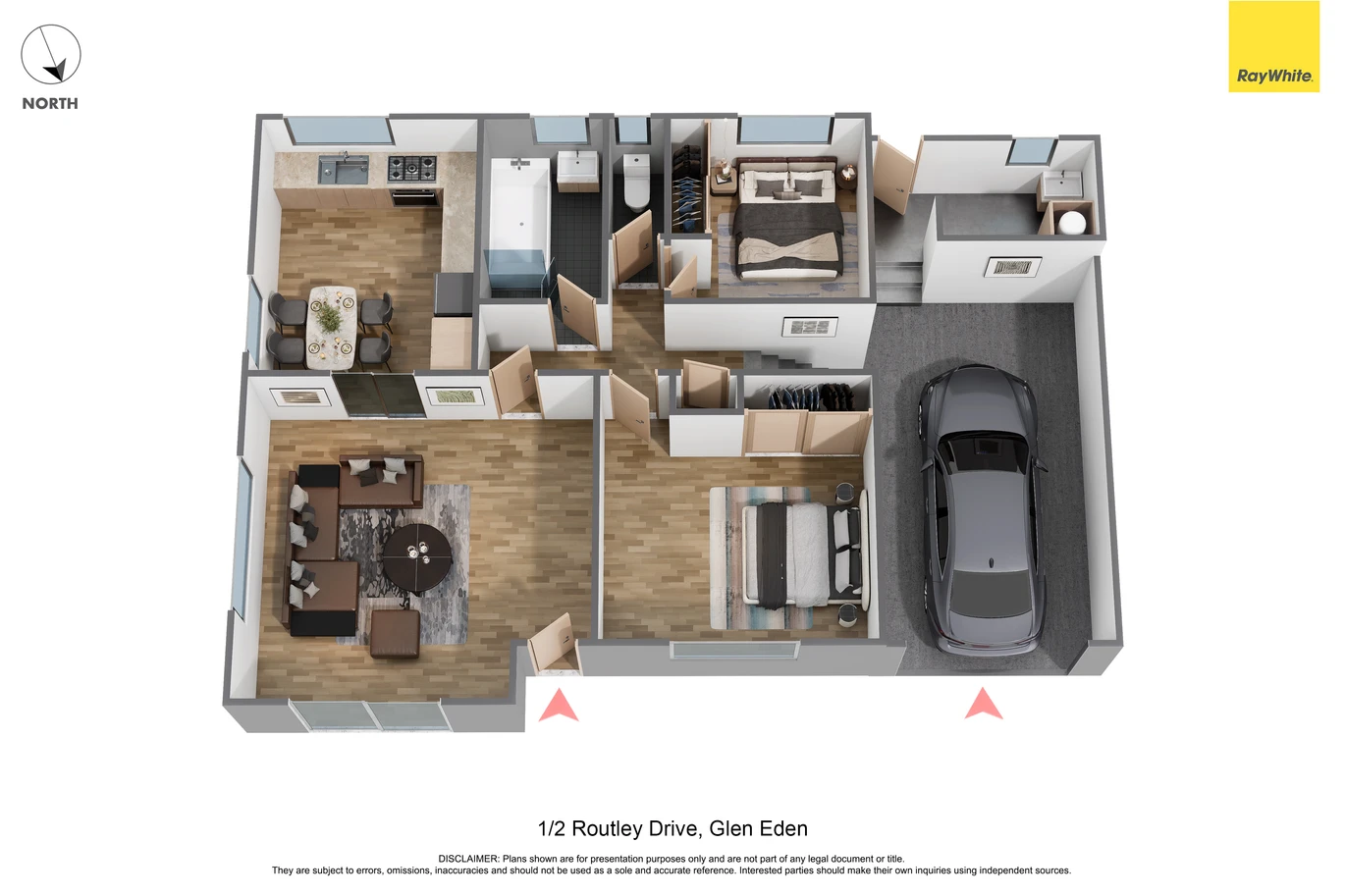 Brick and tile 2 beds 1 bath home with garage, close to schools, Glen Eden Village, train station, 1/2 Routley Drive Glen Eden, Auckland