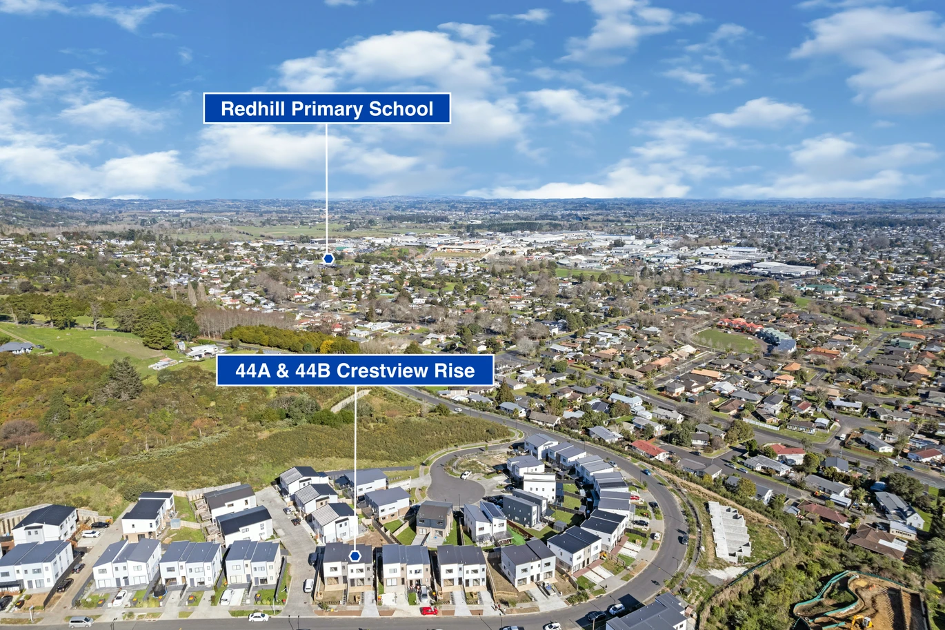 Brandnew 3 beds 2.5 bath duplex home with car park, easy access to Papakura town centre, 44B Crestview Rise Papakura, Auckland