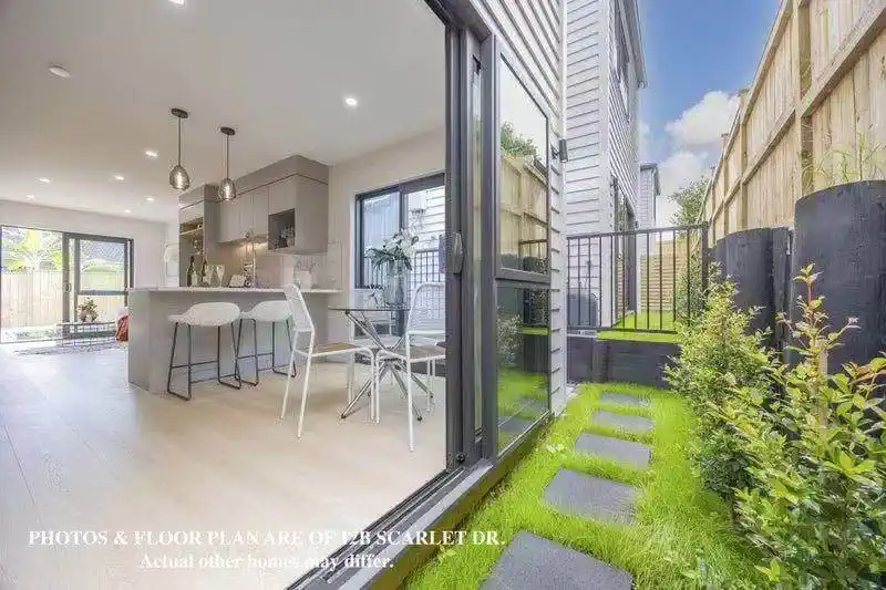 Brandnew freehold 3 beds 2.5 bath Duplex home with garage, Move-in ready, close to schools, parks, shops, 0.5 km to Birdwood School, 1.6 km to Waitakere College, 1.8 km to Massey High School, 12B Scarlet Drive, Ranui, Auckland