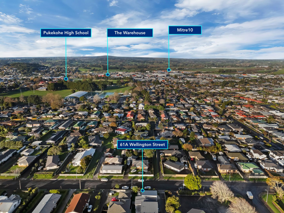 Must sell, 3 beds 2 baths home with garage on 205m2 section, located within walking distance to shops, supermarkets, cinemas, schools, 61a Wellington Street, Pukekohe, Auckland