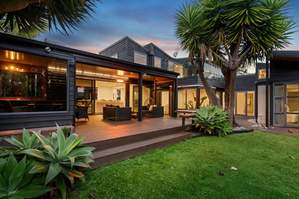 Overseas vendors committed to sell, 1420m2 section, Over 400m2 5 beds 3.5 baths, double garage, swimming pool, Striking cedar architectural home offering resort-style family living, moments from Wainoni Park and local amenities, 6 Birchwood Grove, Greenhithe, Auckland