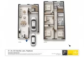 Brandnew 3 double bedrooms plus a dedicated home office/study 2.5 baths home with garage, zoned for Mangapikopiko School with elite ACG Strathallan just a short drive away. close to shops, motorway access, 25 Aratuhia Lane Rosehill, Auckland