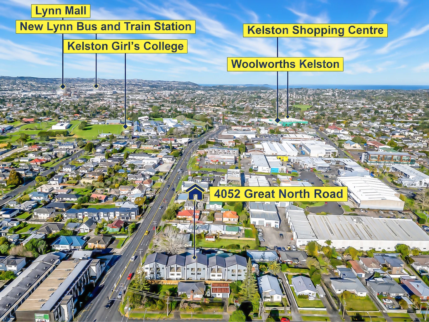 Urgent Sell, ASAP, Enquiries over $670K, 10-Year Master Build Guarantee. 140m2 Brandnew freehold 3 beds 2 baths home with garage, move-in ready, walk a mere 600m to Kelston Mall and Woolworths. 9/4052 Great North Road Glen Eden, Auckland
