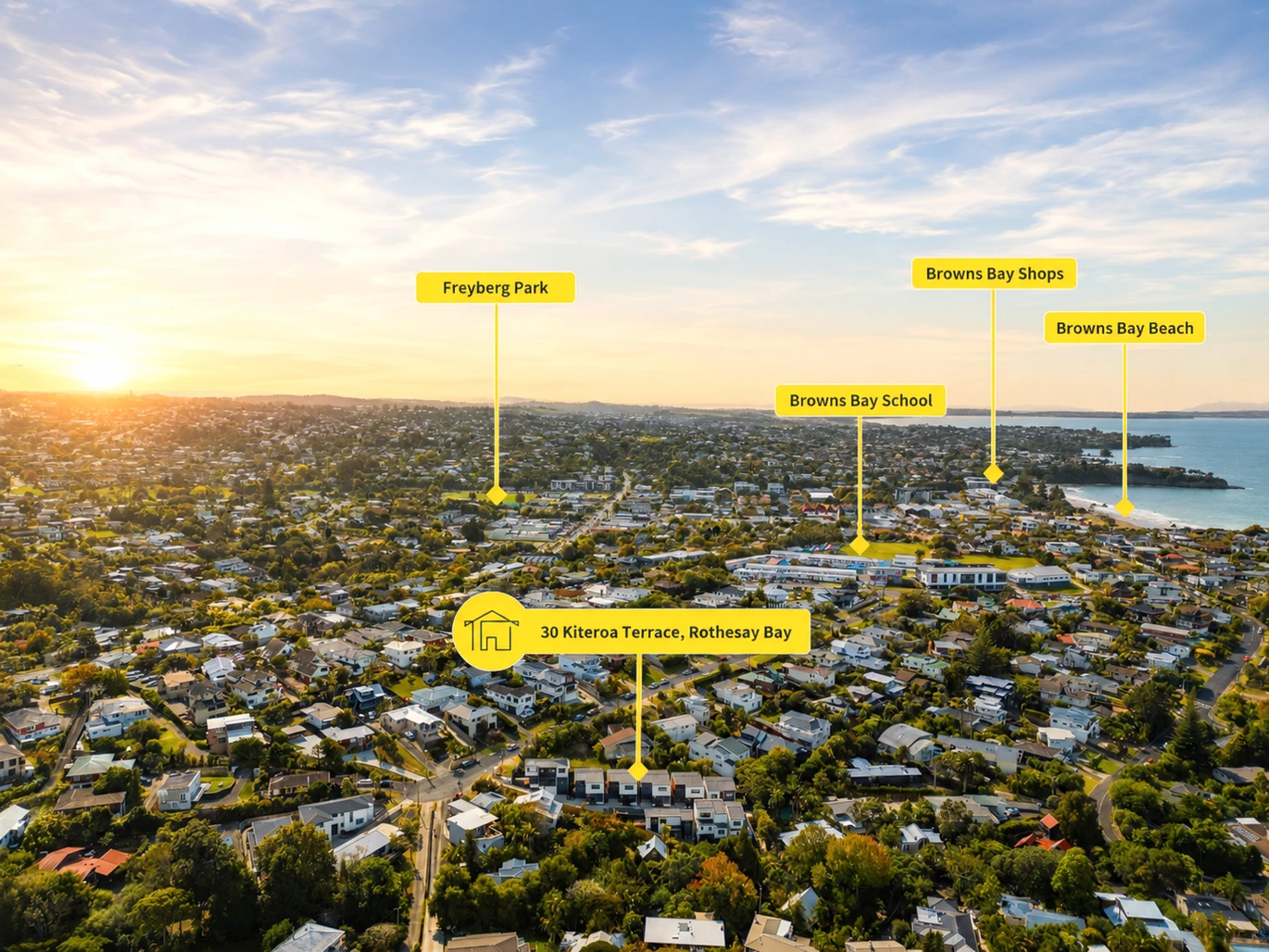 Rangitoto College zone, 143m2 Brandnew Standalone 4 beds 2.5 baths home with garage, close to schools, beaches, Browns Bay village, zoned for Rangitoto College, Murrays Bay Intermediate, Northcross Intermediate, and St John’s School. 2/30 Kiteroa Terrace Rothesay Bay, Auckland