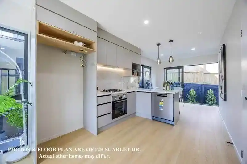 Brandnew freehold 3 beds 2.5 bath Duplex home with garage, Move-in ready, close to schools, parks, shops, 0.5 km to Birdwood School, 1.6 km to Waitakere College, 1.8 km to Massey High School, 12B Scarlet Drive, Ranui, Auckland