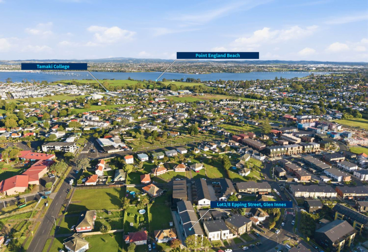 172m2 Brandnew 4 beds 3.5 baths home with garage, 1 bed 1 bath ground floor, close to schools, town centre, 0.2 km to Glen Innes School, 0.8 km to Tamaki College, 8C Epping Street, Glen Innes, Auckland