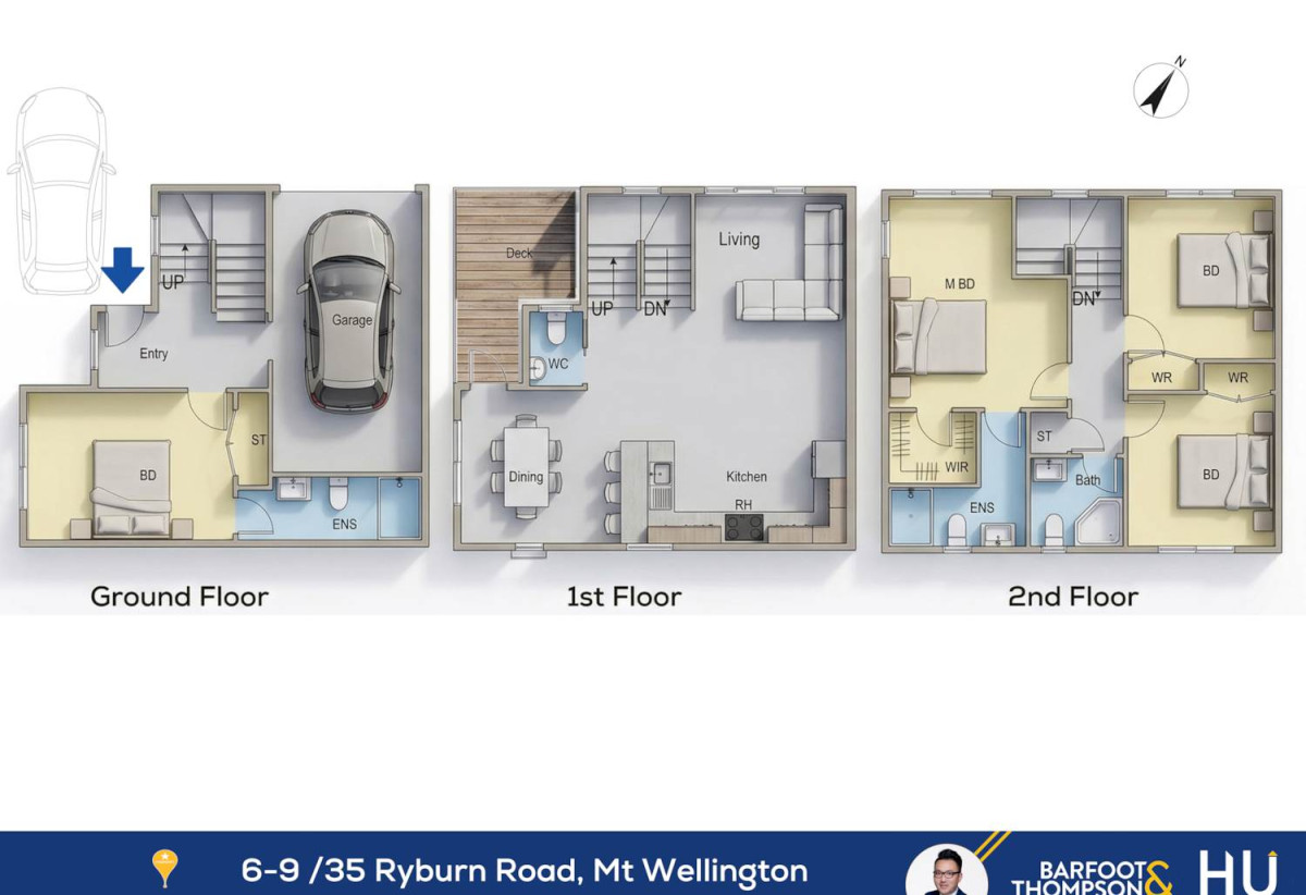 10-Year Stamford Warranty , Brandnew freehold 4 beds 3.5 baths home with garage, Just approx. 1.7km from Sylvia Park shopping centre, 0.8 km to Panama Road School, Lot 8/35 Ryburn Road, Mt Wellington, Auckland