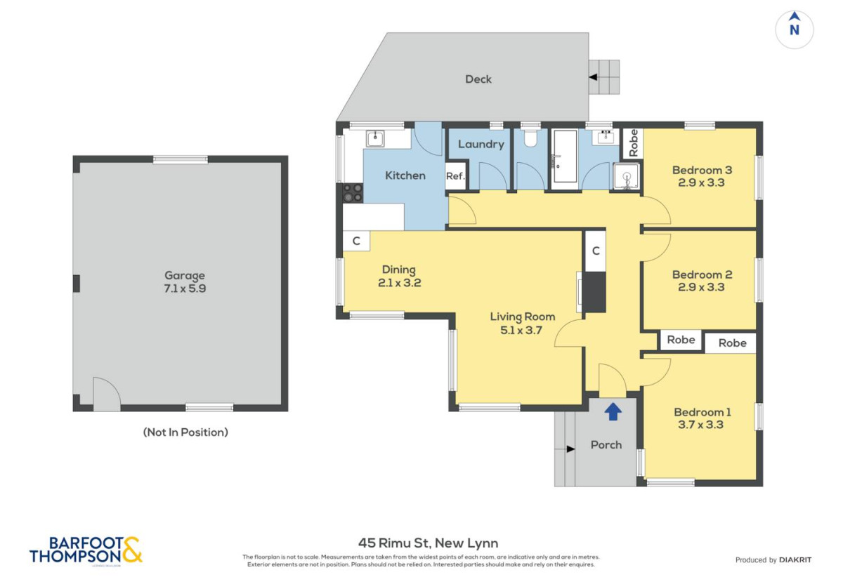 809m2 section, 3 beds 1 bath house with standalone double garage, move-in ready, close to Lynn Mall, schools, 0.7 km to Kelston School, 45 Rimu Street, New Lynn, Auckland