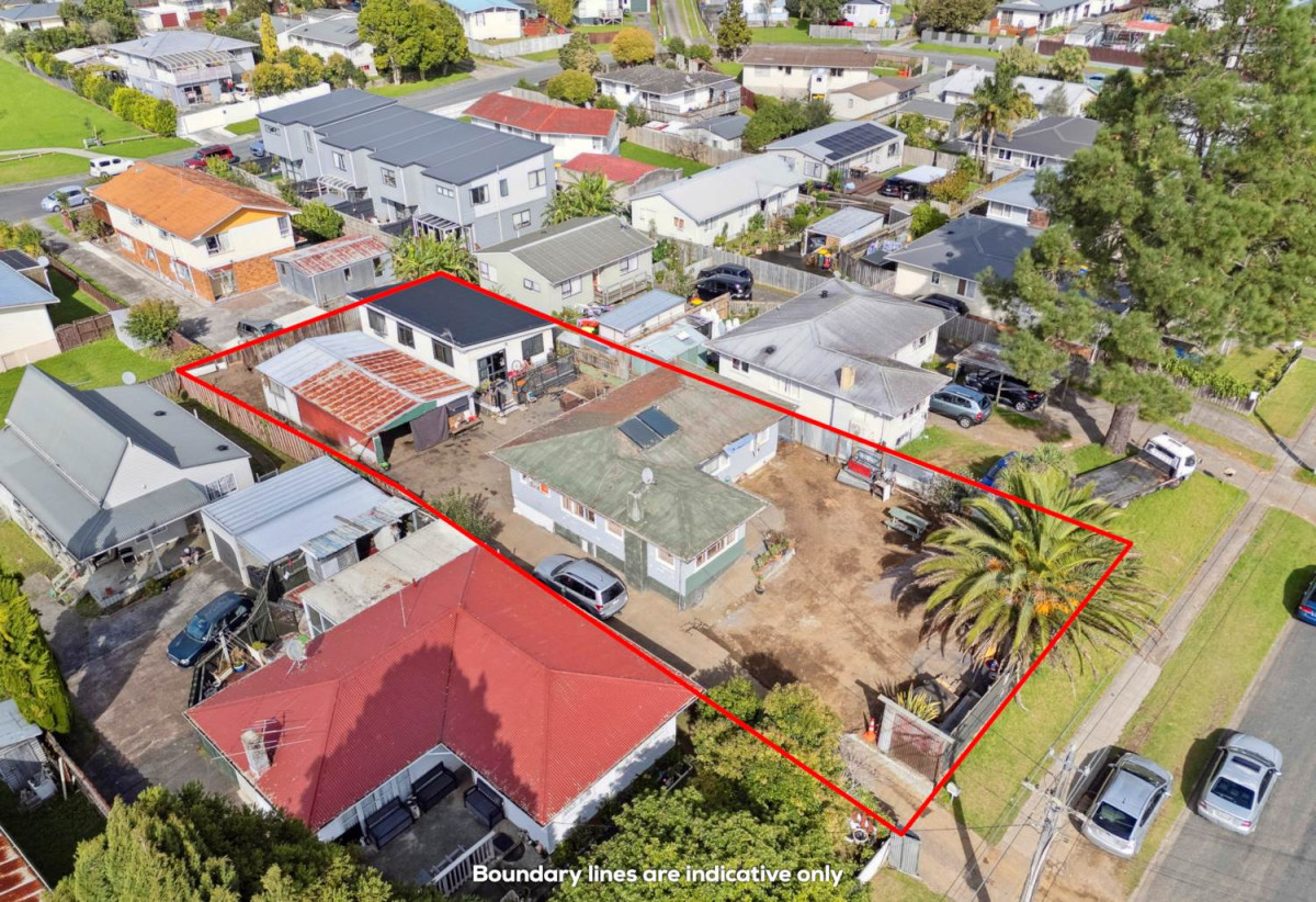 812m2 section, a 3-bedroom home at the front and a separate 2-bedroom minor dwelling at the rear requiring completion (CCC refused as noted on the LIM Report). close to shools, shops, and Sturges Road Train Station, 0.6 km to Waitakere College, 0.9 km to Pomaria Road School, 1.1 km to v and Henderson North School, 19 Larnoch Road, Henderson, Auckland