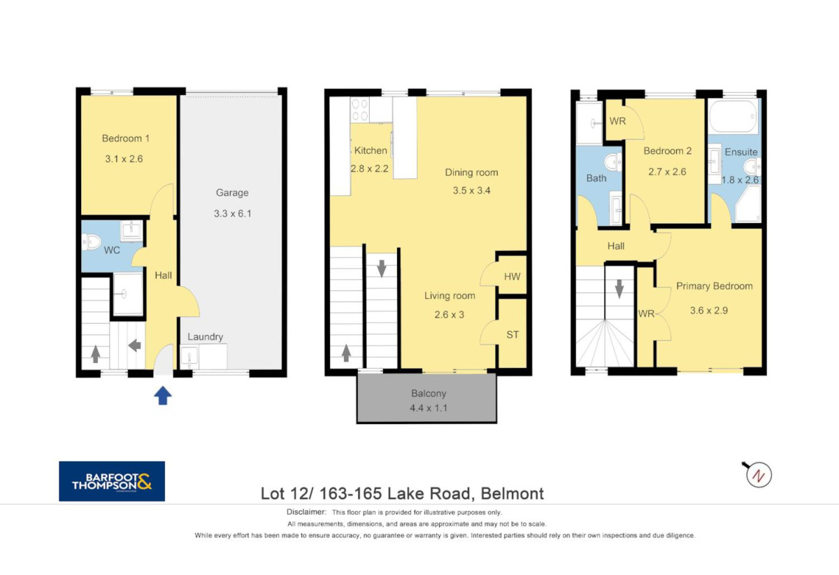 Brandnew 3 beds 3 baths home with garage, 1 bed 1 bath ground floor, positioned between Devonport Village and Takapuna, close to schools, shops, easy motorway access, 0.2 km to Belmont School (Auckland), 0.3 km to Belmont Intermediate, 0.7 km to Takapuna Grammar School, Lot 11-13/163-165 Lake Road, Belmont, Auckland