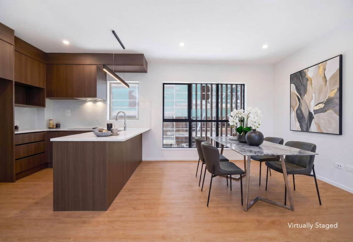 Brandnew 3 beds 3 baths home with garage, 1 bed 1 bath ground floor, positioned between Devonport Village and Takapuna, close to schools, shops, easy motorway access, 0.2 km to Belmont School (Auckland), 0.3 km to Belmont Intermediate, 0.7 km to Takapuna Grammar School, Lot 13/163-165 Lake Road, Belmont, Auckland
