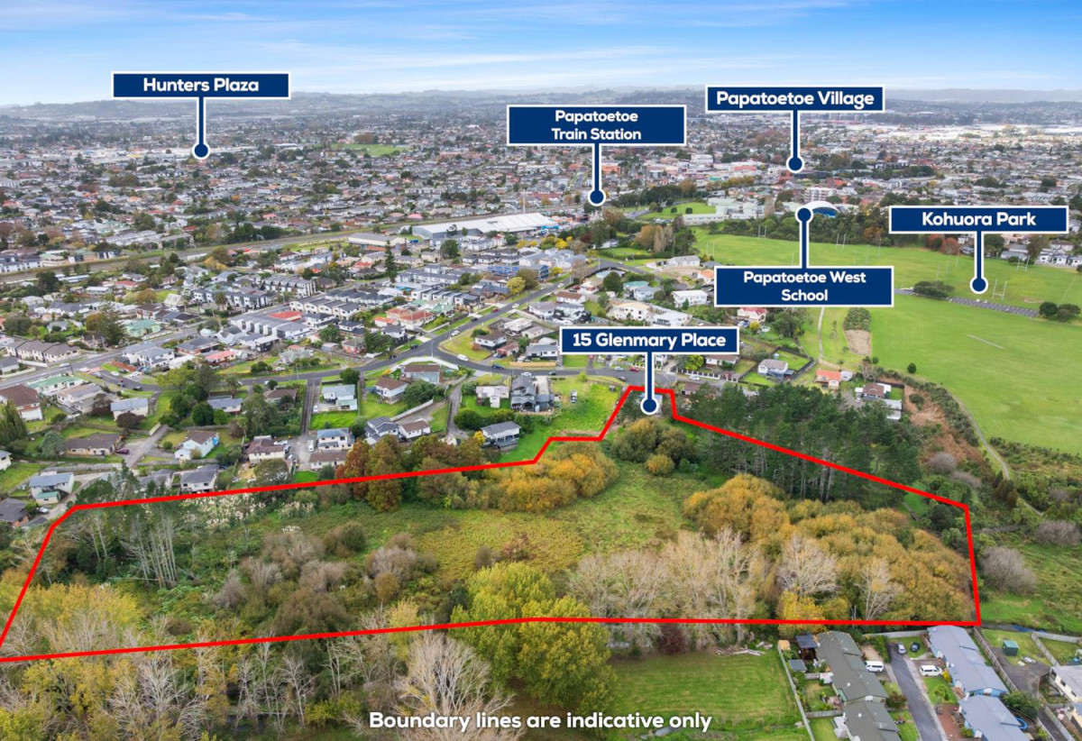 8076m² section, close to schools, shops, [also for sale, 15 Glenmary Place – 2.9633 Hectares (including income-producing residential units)], 0.8 km to Papatoetoe West School, 110 Station Road, Papatoetoe, Auckland