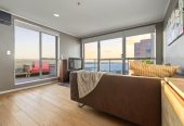Auckland Girls’ Grammar School zone, Freehold 2 beds 1 bath fully furnished apartment, 48sqm of internal floor area plus a large L-shaped balcony, Sky Tower & Harbour Views, Situated just behind the Sky Tower, 1.3 km to Auckland Girls’ Grammar School, 20E/34 Kingston Street, City Centre, Auckland
