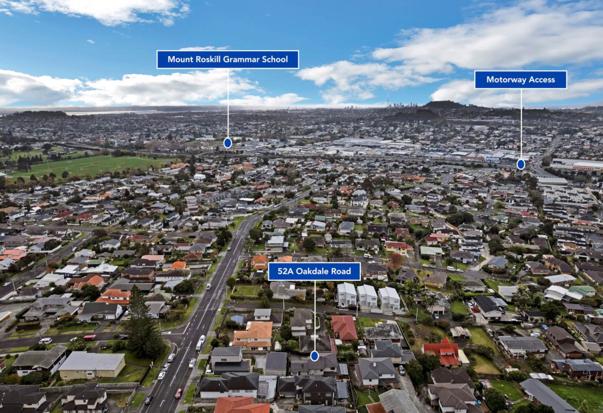 Mt Roskill Grammar zone, 226m2 4 beds 3 baths house with double garage on 338m2 section, just a short stroll from the Keith Hay Park swimming pool complex and all the sporting amenities, close to schools, shops, motorway access, 0.5 km to Hay Park School, 52A Oakdale Road, Mt Roskill, Auckland