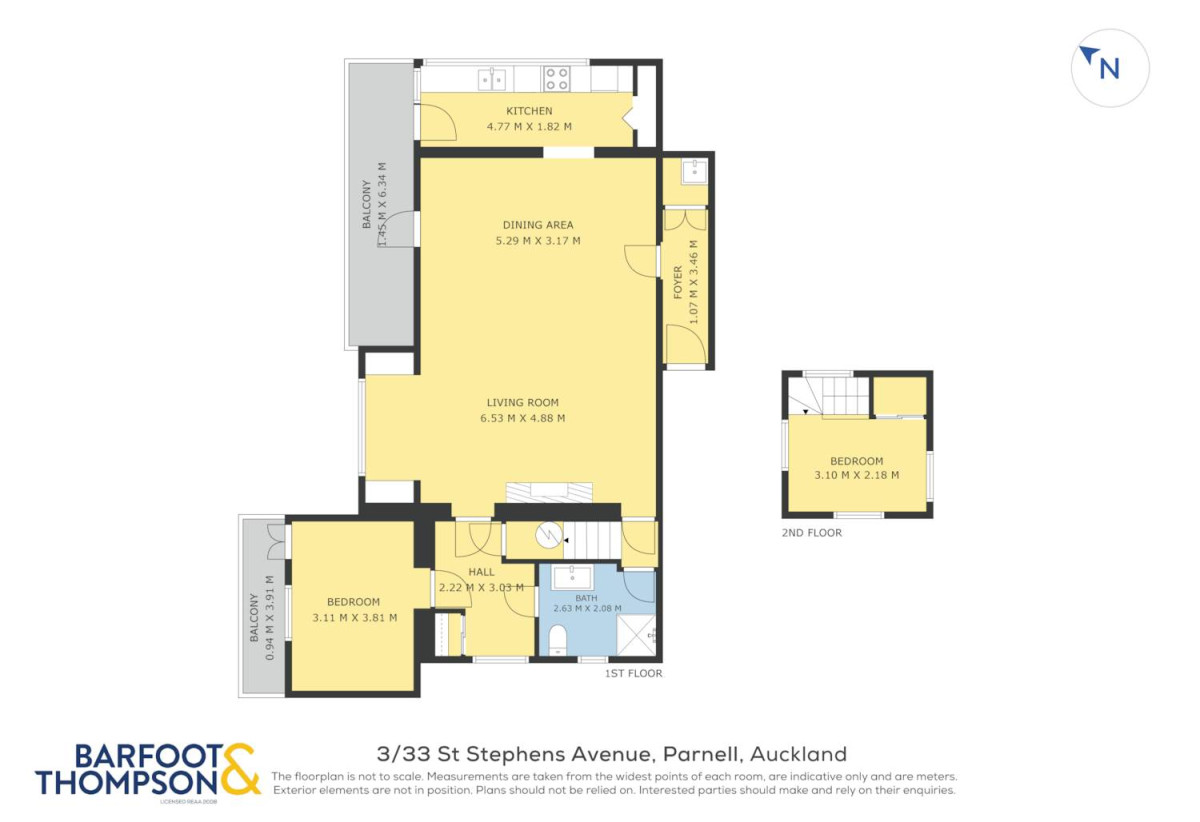 Double Grammar school zone, 124m2 2 beds 1 bath apartment with car park, Occupying the entire top floor, within the legendary “Tower House”, Originally built circa 1904 for former Auckland Mayor Albert Devore, Only four apartments in the building, No body corporate fee, zoned for Auckland Grammar and Epsom Girls’ Grammar School, 3/33 St Stephens Avenue, Parnell, Auckland