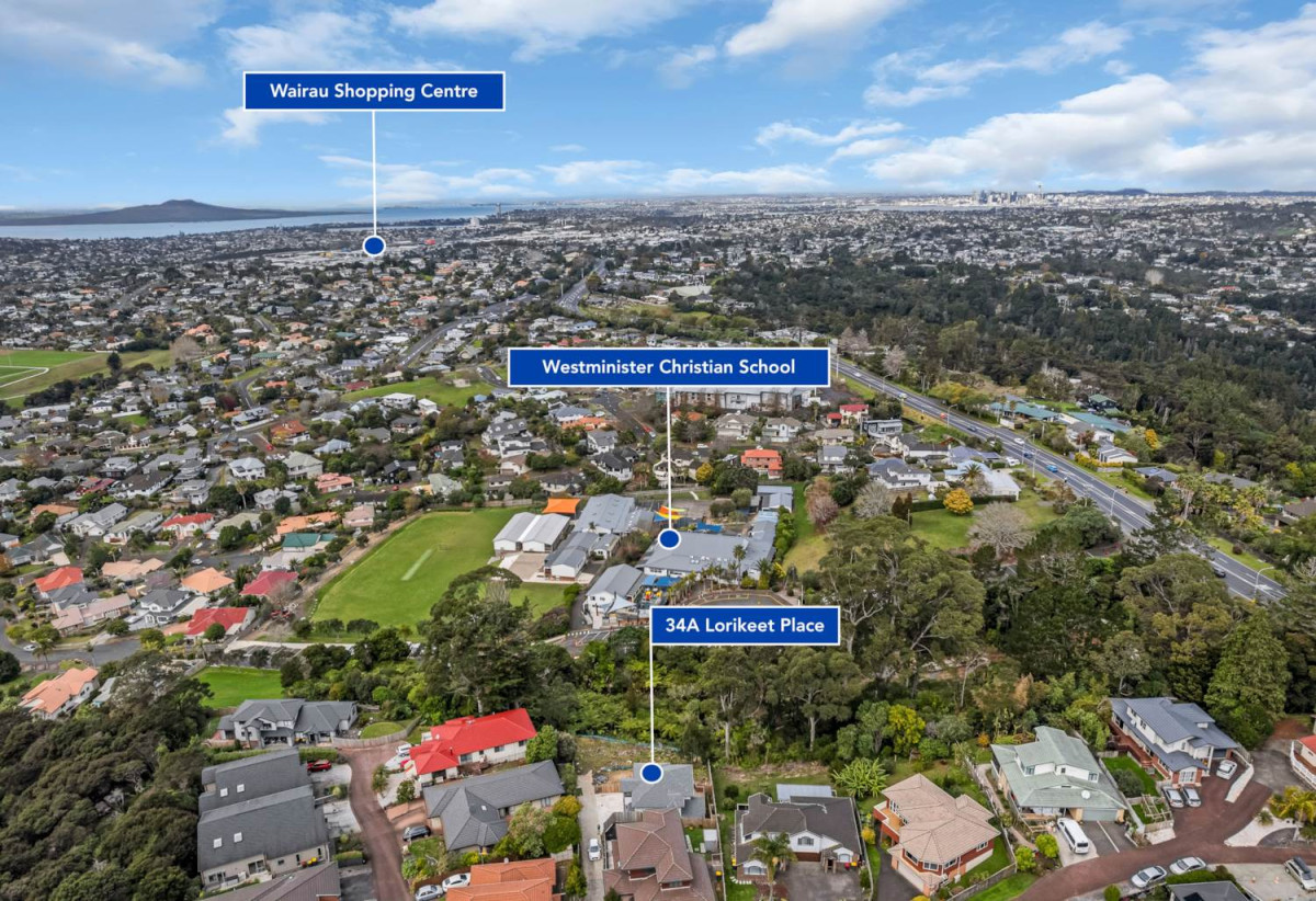 173m2 Brandnew Standalone 4 beds 3.5 baths house with garage on 248m2 section, close to schools, shops, easy motorway access, 34A Lorikeet Place, Unsworth Heights, Auckland