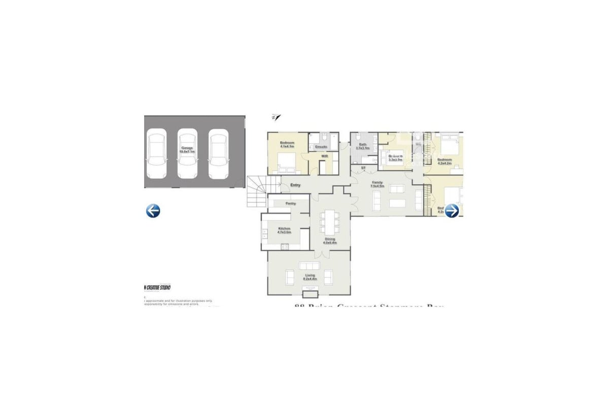 MORTGAGEE SALE, 2547m2 section, 4 beds 2 baths house with tripe garage, close to beach, local schools and shopping amenities. 0.8 km to Stanmore Bay School, 88 Brian Crescent, Stanmore Bay, Auckland