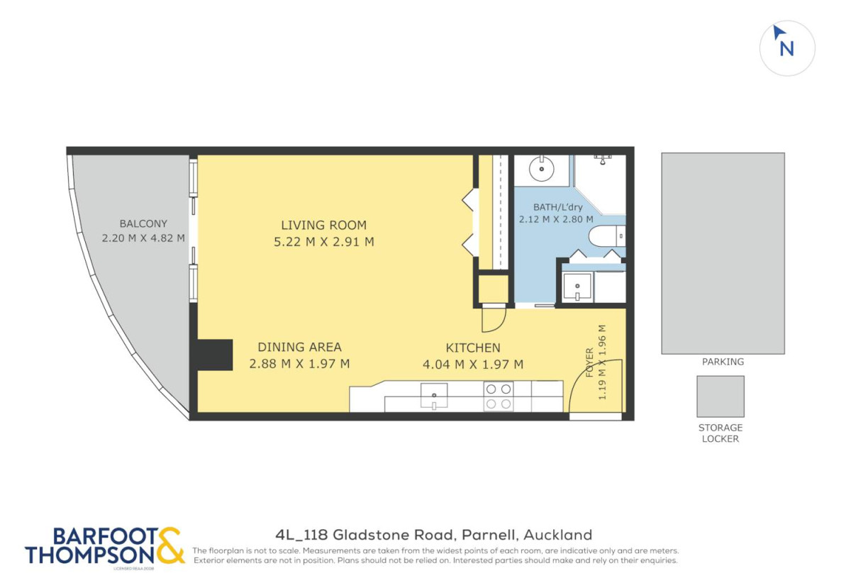 Vendors relocating, Double Grammar school zone, 43m2 1 bed 1 bath studio apartment with car park, close to Parnell Village, the CBD, Auckland University, 0.8 km to Parnell School, 2.6 km to Auckland Grammar, 3.2 km to Epsom Girls’ Grammar School, 4L/118 Gladstone Road, Parnell, Auckland