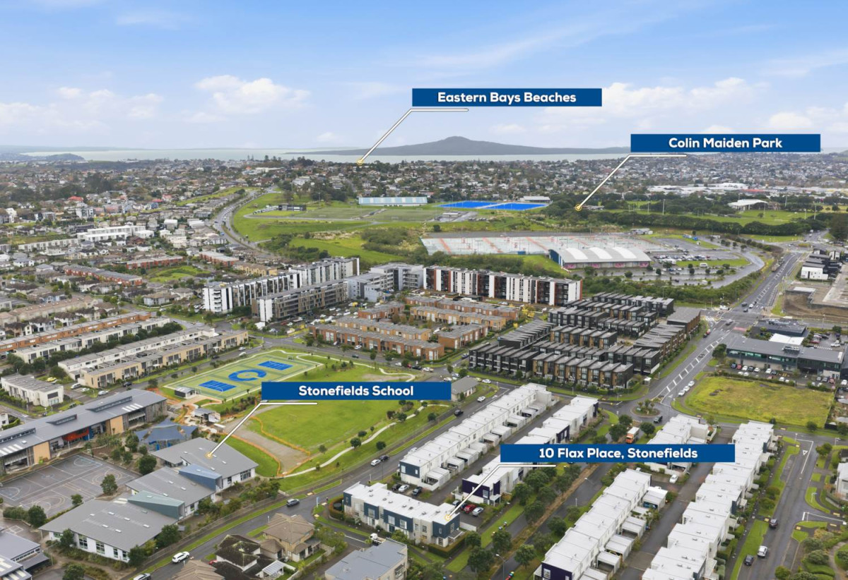 Built by Fletcher Living, Freehold 3 beds 2.5 baths home with garage, close to shops, supermarkets, 0.2 km to Stonefields School, 10 Flax Place, Stonefields, Auckland
