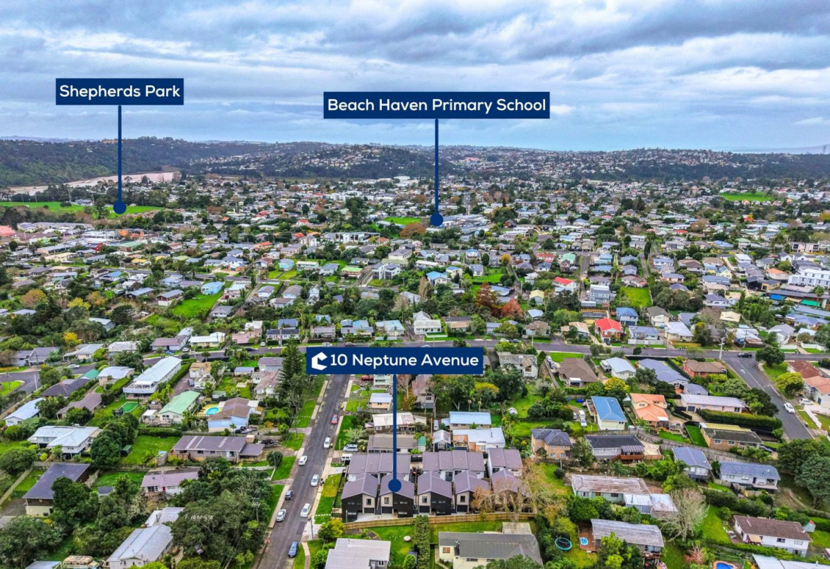 10-Year Stamford Warranty, Brandnew standalone 3 beds 2.5 baths home with garage, close to beach waterfront reserve, walking tracks, Beach Haven Village, 0.5 km to Beach Haven School, 1.3 km to Birkdale Intermediate School, 10E Neptune Avenue, Beach Haven, Auckland