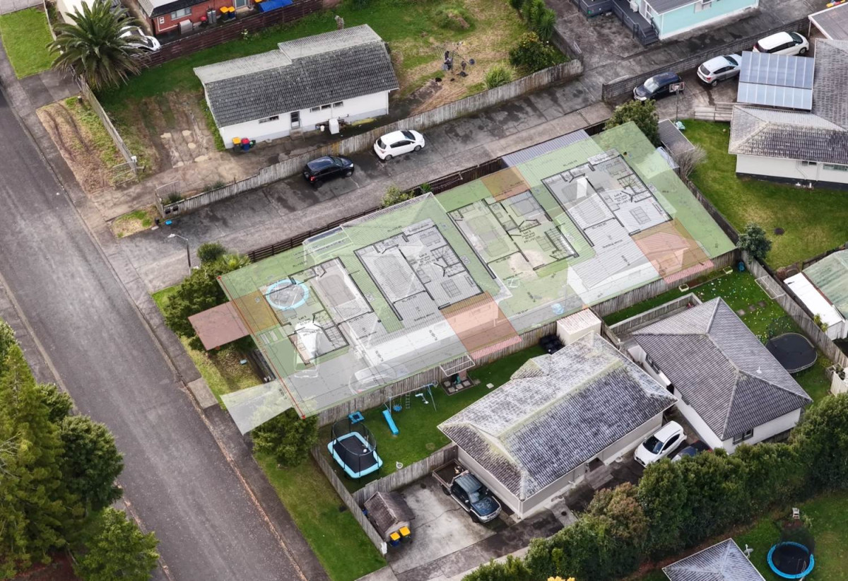Opposite to a park, 610m2 section, 3 beds 1 bath house with RC, BC, EPA for 4 standalone homes (each 3 beds 2.5 baths with garage), 0.7 km to Henderson South School, 22 Tabitha Crescent, Henderson, Auckland