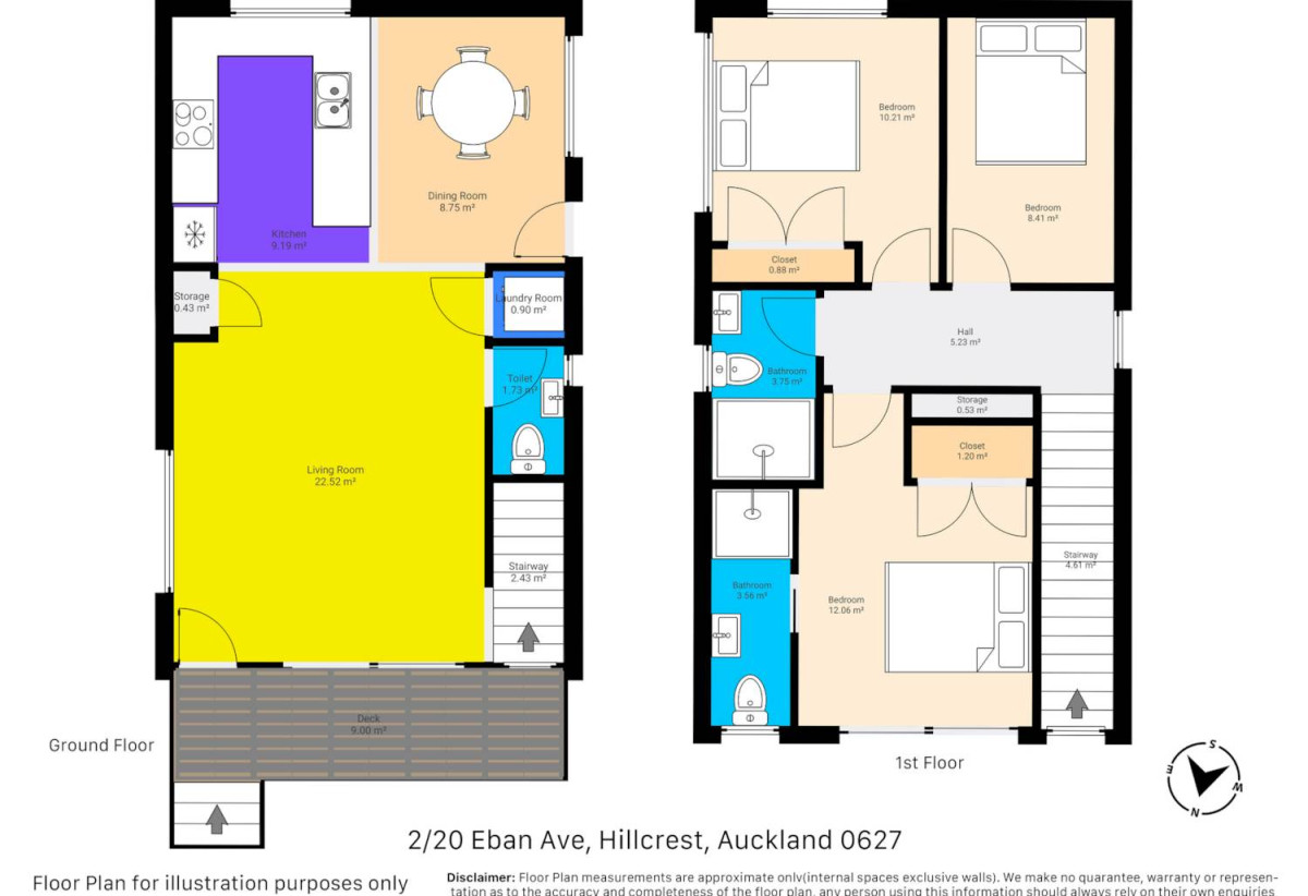 Vendor Relocating – Must Sell, Standalone 3 beds 2.5 baths home with car park, close to schools, shops, supermarkets, motorway access, 0.5 km to Willow Park School, 0.7 km to Northcote Intermediate School, 1.5 km to Northcote College, 2/20 Eban Avenue, Hillcrest, Auckland