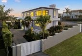 Double Westlake school zone, Breathtaking 180° Views, Sea Views, city skyline views, 640m2 section, 4 beds (2 ensuites) + large office room and rumpus room 3.5 baths house with double garage, 2024 luxury renovated, close to beach, Milford shops, schools, Zoned for Campbells Bay School, Westlake Boys’ and Westlake Girls’ High Schools, and Murrays Bay Intermediate, 62 Seaview Road, Castor Bay, Auckland